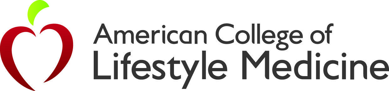 A black and white logo of the american college of lifestyle studies.