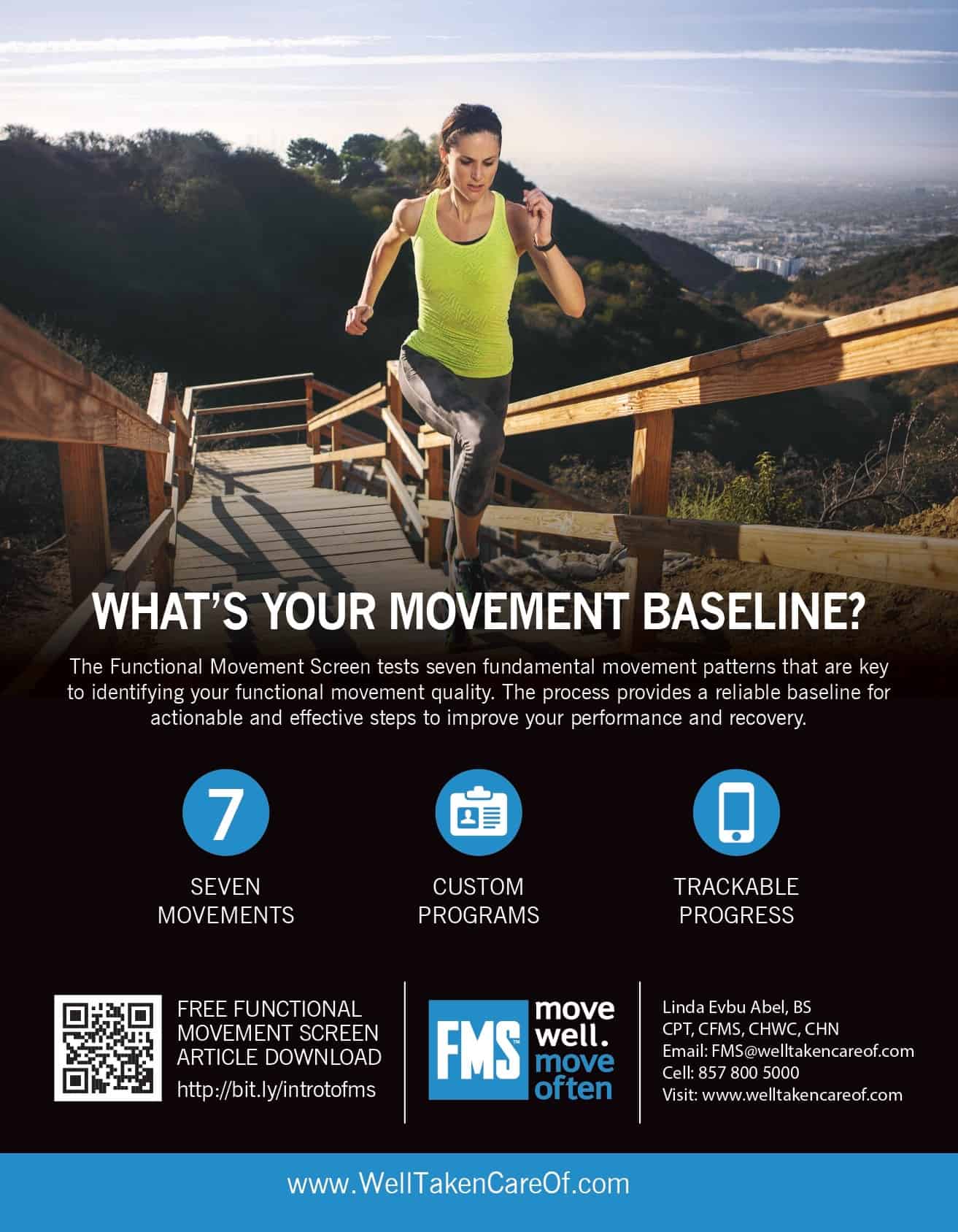A flyer with information about the movement baseline.